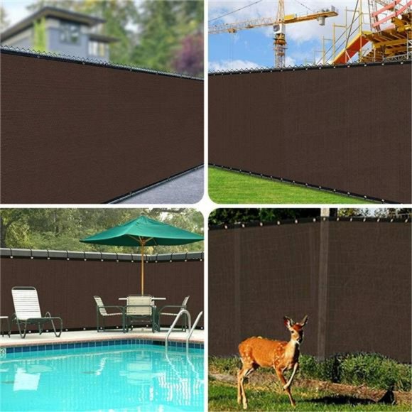 6x50ft Privacy Screen Fence, Garden Windscreen Mesh Shade Sail Net Barrier - Picture 6 of 6